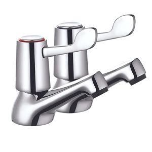 OE Jupiter Deck Mounted Bath Filler Taps Chrome Finish