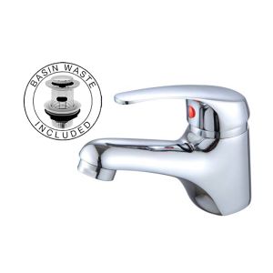 OE Athena Bathroom Basin Mixer Tap 35mm Cartridge – Waste Included