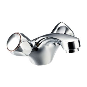 OE Juno Bathroom Basin Mixer Tap - Double Knob Design