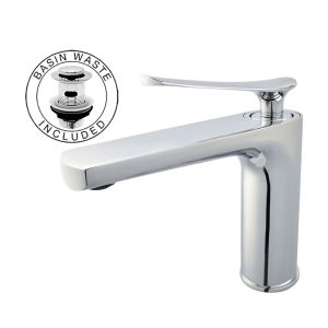 OE Mercury Bathroom Basin Mixer Tap – Waste Included Bathroom Basin Mixer Taps