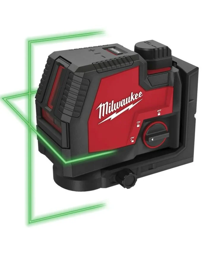 Milwaukee L4 CLL-301C Green Laser Level Set – 4V Laser with 3.0Ah Battery for Expert Alignment