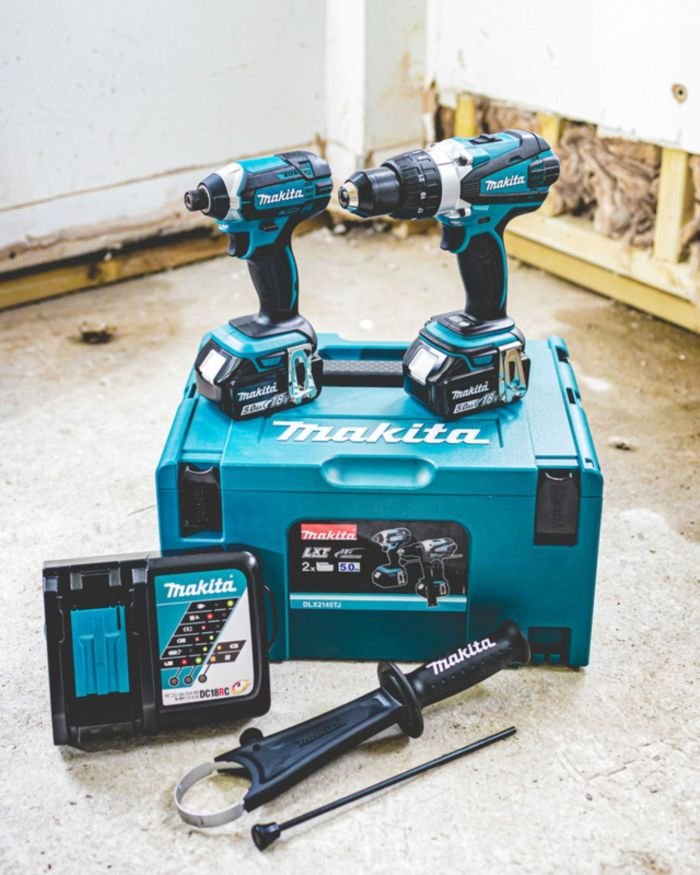 Makita DLX2145TJ 18V Cordless Power Tool Kit – Includes Combi Drill & Impact Driver